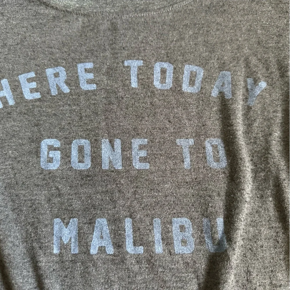 Project Social T Here Today Gone to Malibu XS Gray Pullover Long Sleeve